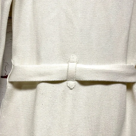 Express white button front shirt dress style Long line sweater cardigan size S - Picture 9 of 11